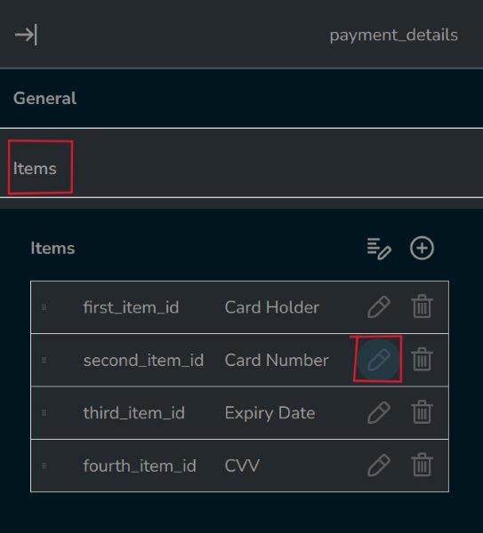 Expand item settings