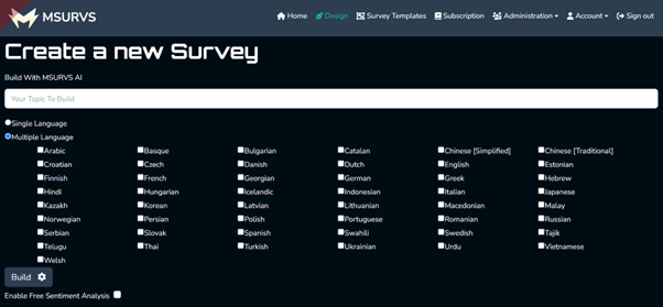 Multilingual Survey Design