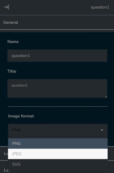 Survey Designer - Image format